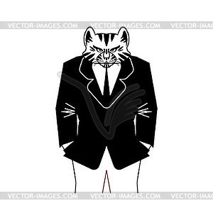 Satan businessman. Demon in business suit. Lucifer - vector clipart