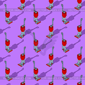 Handheld Vacuum Cleaner pattern seamless. House - vector image