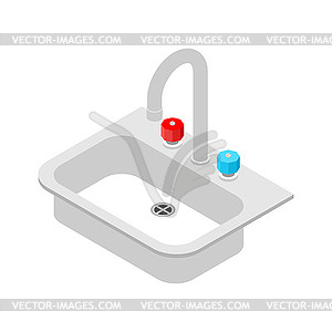 Kitchen sink . Kitchenware - vector image