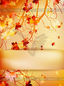 Autumn background with leaves. EPS 10 - vector clipart