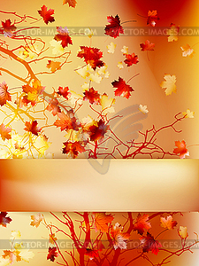 Autumn with leaves Back to school. EPS 10 - vector image