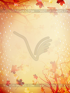 Autumnal Background with maple leaves. EPS 10 - vector image