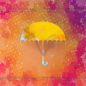 Umbrella and rain drops. EPS 10 - vector clipart / vector image