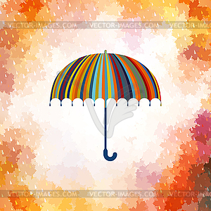 Зонтик и капли дождя. EPS 10 - векторное изображение клипарта