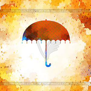 Umbrella and rain drops. EPS 10 - vector clipart