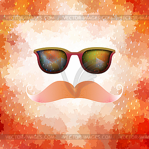 Retro glasses with reflection. EPS 10 - vector clip art