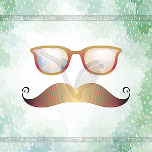 Retro glasses with reflection. EPS 10 - vector image