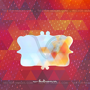 Autumn frame on hipster background. EPS 10 - vector clip art