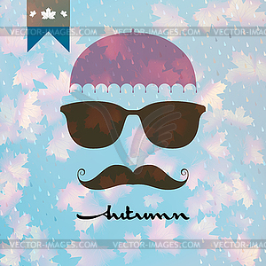 Autumn card with. EPS 10 - color vector clipart