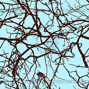 Seamless texture with autumn trees. EPS 10 - vector clipart