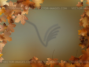 Autumn leaves background template. EPS 10 - vector clip art