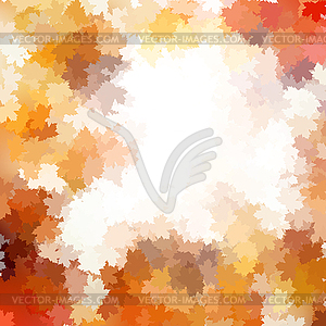 Card on autumn leaves texture. EPS 10 - vector clip art