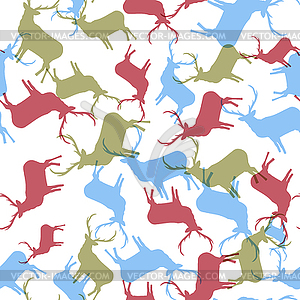 Deer seamless pattern template. + EPS10 - vector image