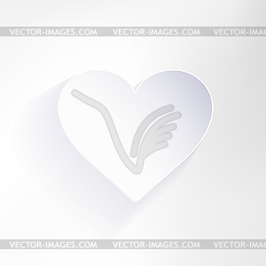 Valentines Day with paper heart shape. EPS 10 - vector clipart