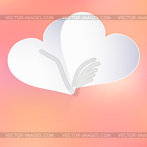 Valentines Day with paper heart shape. EPS 10 - vector clipart / vector image