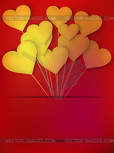 Valentines Day Heart Balloons. EPS 10 - vector image