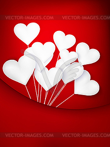 Valentines Day Heart Balloons. EPS 10 - color vector clipart