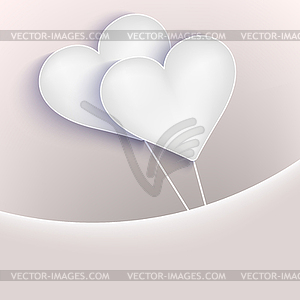 Valentine background with hearts. EPS 10 - white & black vector clipart