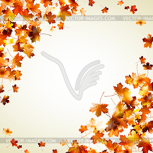 Flying leaves autumn. EPS 10 - vector clip art