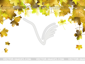 Border frame of colorful autumn leaves. EPS 10 - vector image