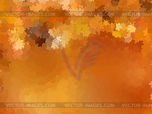 Lot of maple autumn leaves on ground. EPS 10 - vector clipart