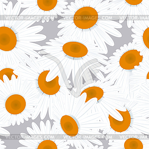 Abstract floral background with chamomiles. EPS 10 - vector clipart