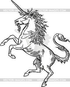 Heraldic unicorn - vector image