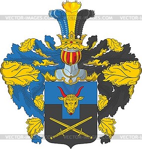 Bozheryanov family coat of arms - color vector clipart