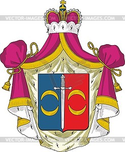 Друцкие (князья), самобытный фамильный герб - клипарт в векторном формате