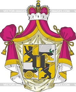 Dulov dukes coat of arms - vector clipart