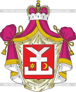 Kurjatowicz-Kurczewicz dukes coat of arms - vector image