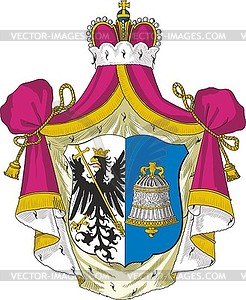 Zwenigorodsky dukes coat of arms - vector image