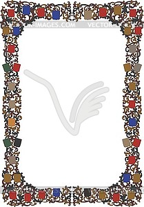 Russian heraldic frame 19 century - vector clipart