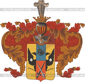 Chernoglazov family coat of arms - royalty-free vector image