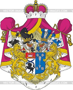 Abashidze-Gorlenko dukes coat of arms - vector clipart