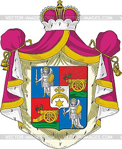 Дашковы (князья), герб - цветной векторный клипарт