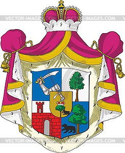 Khilkov dukes coat of arms - vector image