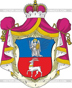 Kosatkin-Rostovsky dukes coat of arms - vector clipart