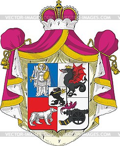 Prozorovsky dukes coat of arms - vector image