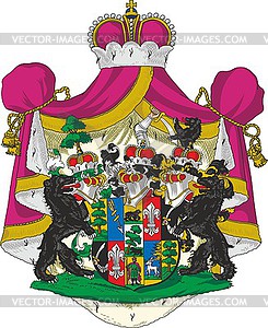 Romodanovsky-Ladyzhensky dukes coat of arms - vector EPS clipart