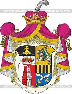 Shirinsky-Shikhmatov dukes coat of arms - vector image