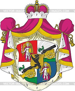 Sontsov-Zasekin dukes coat of arms - vector clipart