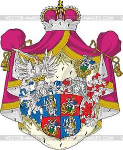 Svyatopolk-Mirsky dukes coat of arms - vector clipart