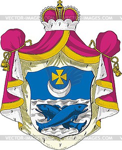 Ukhtomsky dukes coat of arms - vector clipart