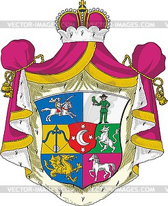 Urusov dukes coat of arms - vector clipart