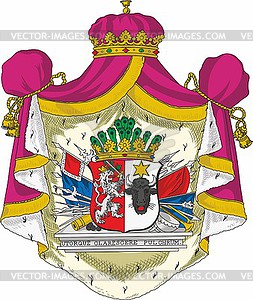 Стурдза (князья), самобытный герб - цветной векторный клипарт