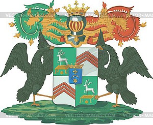 Dashkov family coat of arms - vector image