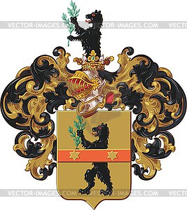 Medvedev family coat of arms - vector image