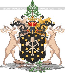 Permikin family coat of arms - vector image