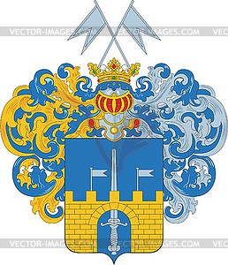 Nikolaev family coat of arms - vector clip art